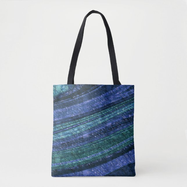 Abstract pattern ,blue and green , texture tote bag (Front)