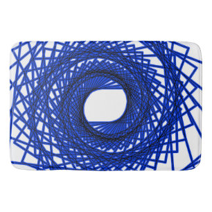 Abstract pattern -  blue bath mat