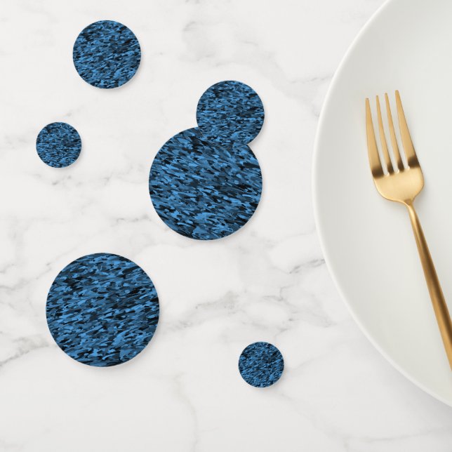 Abstract Pattern Blue Black Confetti (Group)