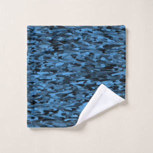 Abstract Pattern Blue Black Wash Cloth