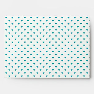 Abstract Pattern Blue Heart with White Background Envelope