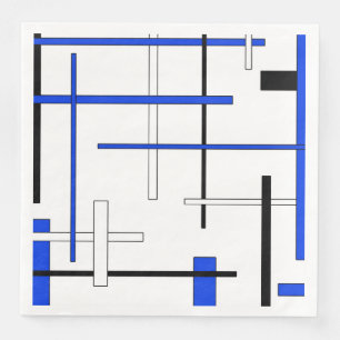 Abstract pattern - blue napkin