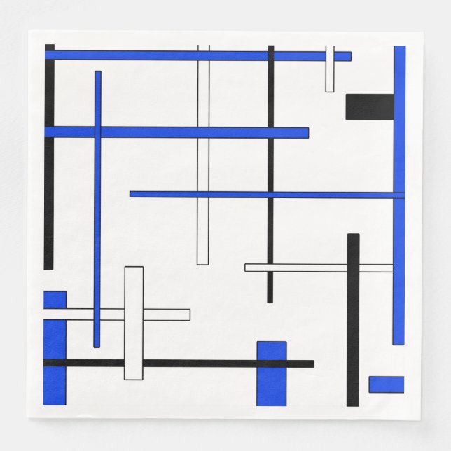 Abstract pattern - blue napkin (Front)