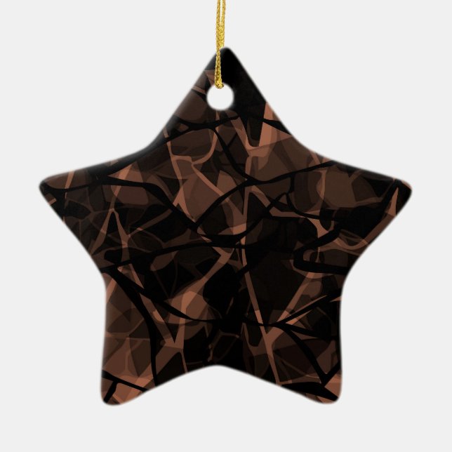 Abstract pattern ceramic tree decoration (Front)