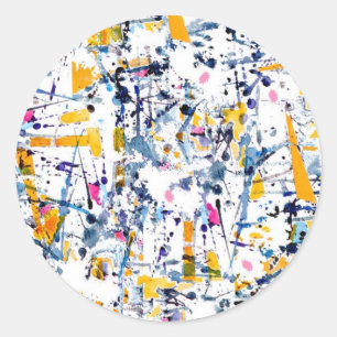 Abstract pattern classic round sticker