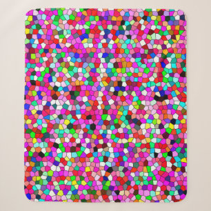 abstract pattern, coloured mosaic wallpaper, geome sherpa blanket