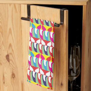 Abstract Pattern Colourful Chic Modern Tea Towel