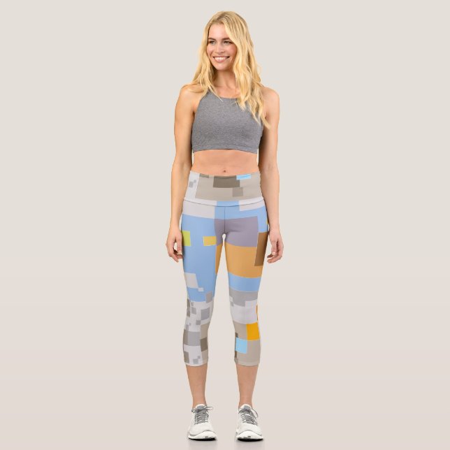 Abstract Pattern Creation Capri Leggings (Front)