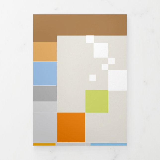 Abstract Pattern Creation Tri-Fold Holiday Card (Cover)