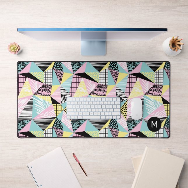 Abstract Pattern Custom Monogram Desk Mat (Office 1)