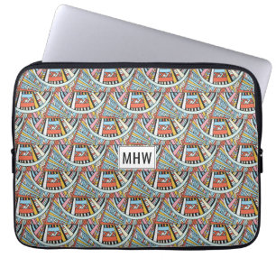 Abstract Pattern custom monogram laptop sleeves