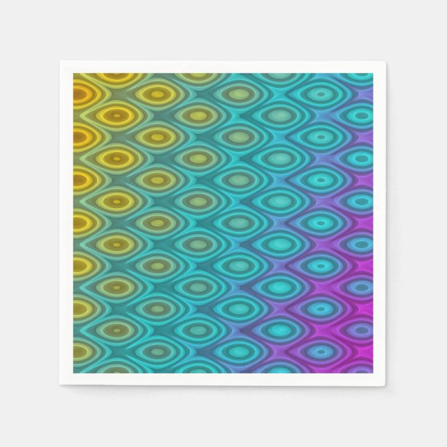 Abstract Pattern Design coloured + your ideas Napkin (Front)