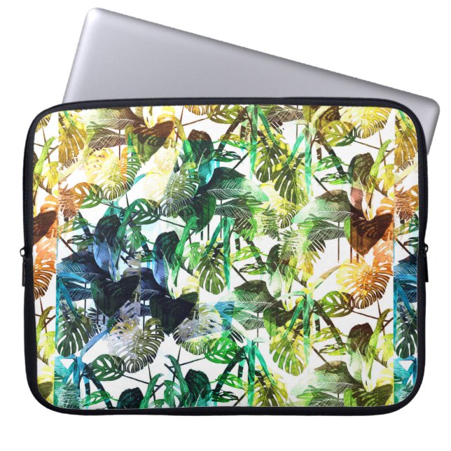 Abstract pattern design made with vibrant colours laptop sleeve (Front)