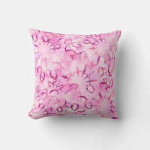 Abstract pattern ethnic design. Watercolor backgro Cushion