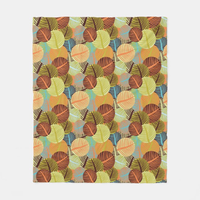 Abstract pattern fleece blanket (Front)