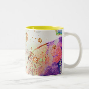 abstract pattern galaxy Two-Tone Coffee Mug