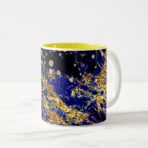 abstract pattern galaxy Two-Tone Coffee Mug