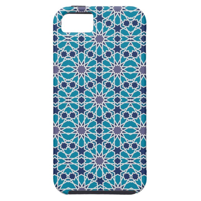 Abstract Pattern In Blue And Grey Case-Mate iPhone Case (Back)