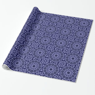 Abstract pattern in Blue and White Wrapping Paper