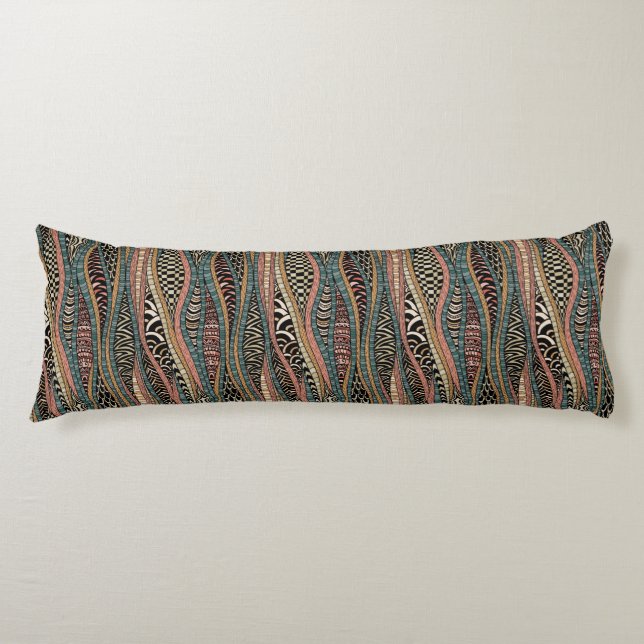 Abstract pattern in ethnic style body cushion (Front)