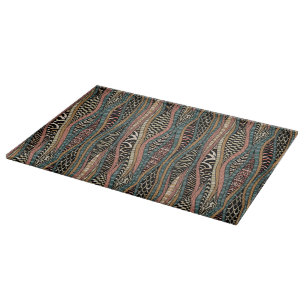 Abstract pattern in ethnic style cutting board