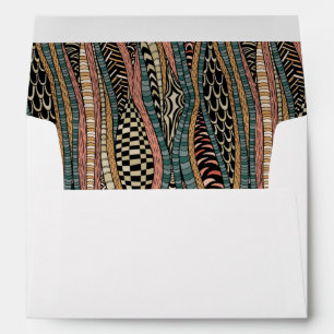 Abstract pattern in ethnic style envelope