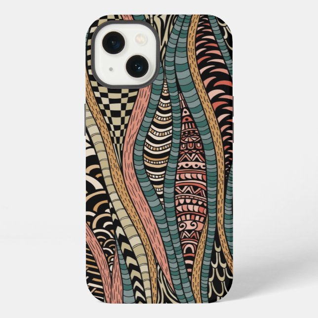 Abstract pattern in ethnic style iPhone case (Back)