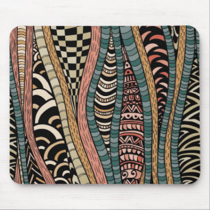 Abstract pattern in ethnic style mouse pad
