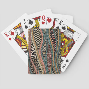Abstract pattern in ethnic style playing cards