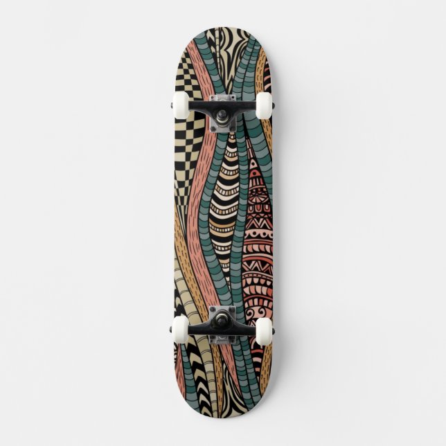 Abstract pattern in ethnic style skateboard (Front)