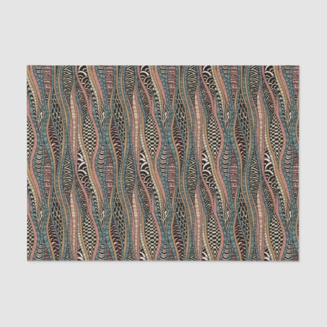 Abstract pattern in ethnic style tissue paper (Front)