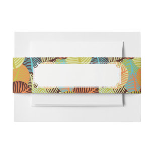Abstract pattern invitation belly band