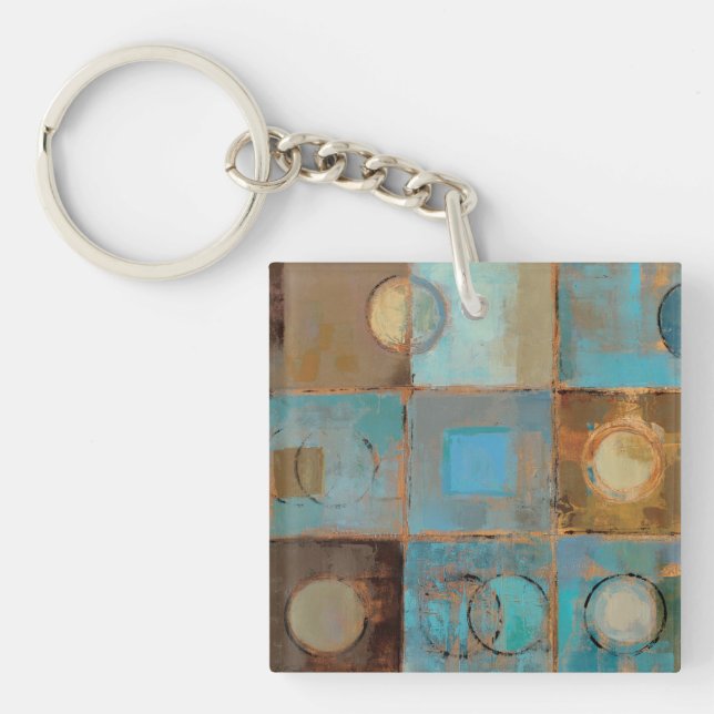 Abstract Pattern Key Ring (Front)