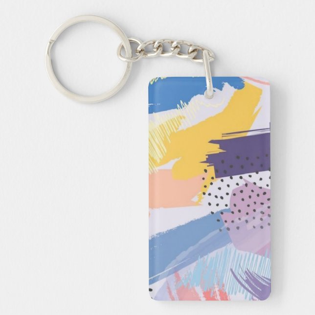 Abstract pattern key ring (Front)