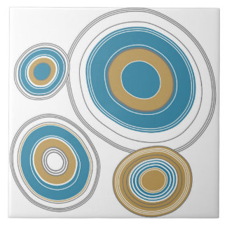 Abstract pattern, modern design, tree rings tile