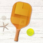Abstract Pattern Monogrammed Initials Orange Pro   Pickleball Paddle<br><div class="desc">Unique abstract geometric pattern features a cool modern design with an easy to use template for a monogrammed initials in stylish lettering.  The design repeats on the reverse side. Perfect pickleball gift for him or her.</div>