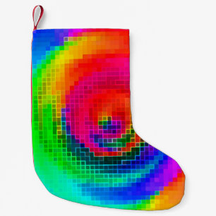 abstract pattern, multicolored geometric wallpaper small christmas stocking