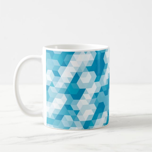 Abstract pattern of geometric shapes backgroundabs coffee mug (Left)
