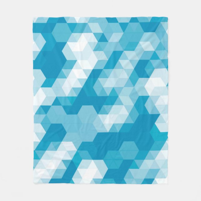 Abstract pattern of geometric shapes backgroundabs fleece blanket (Front)