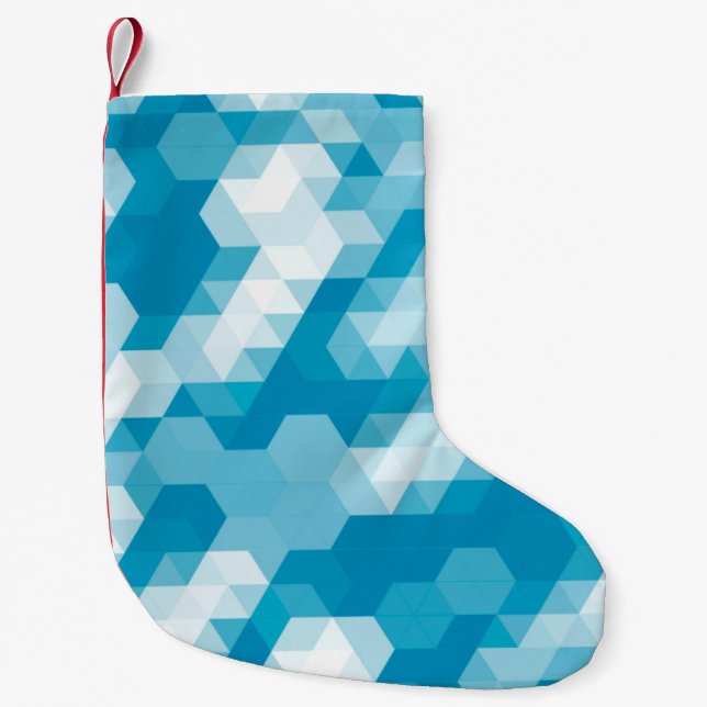 Abstract pattern of geometric shapes backgroundabs small christmas stocking (Front)