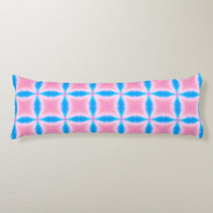 Abstract Pattern of Pink and Blue Squares Body Cushion