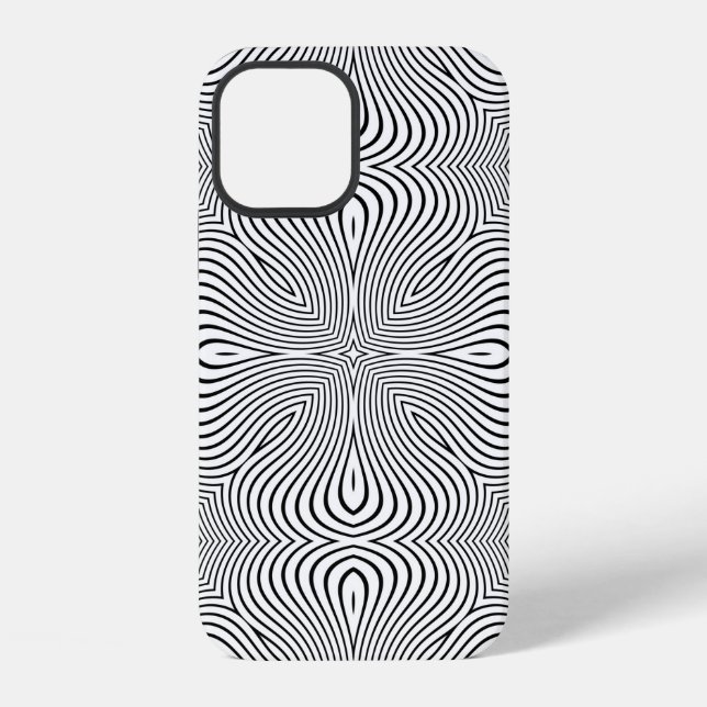 Abstract pattern of wavy stripes or rippled 3D rel iPhone Case (Back)