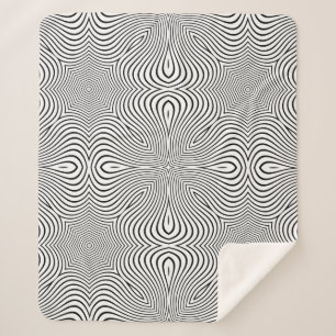 Abstract pattern of wavy stripes or rippled 3D rel Sherpa Blanket