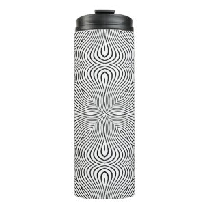 Abstract pattern of wavy stripes or rippled 3D rel Thermal Tumbler