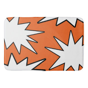 Abstract pattern -  orange bath mat