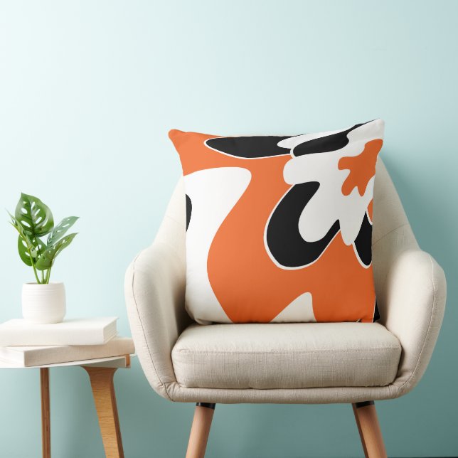 Abstract pattern - orange cushion (Chair)