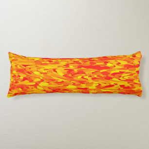 Abstract Pattern Orange Red Yellow Body Cushion