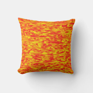 Abstract Pattern Orange Red Yellow Cushion
