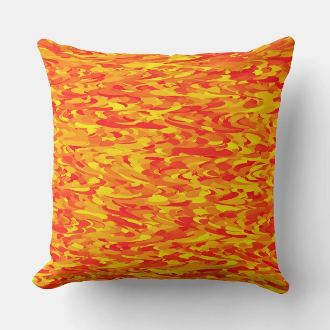 Abstract Pattern Orange Red Yellow Cushion (Front)