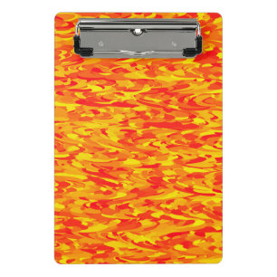 Abstract Pattern Orange Red Yellow Mini Clipboard